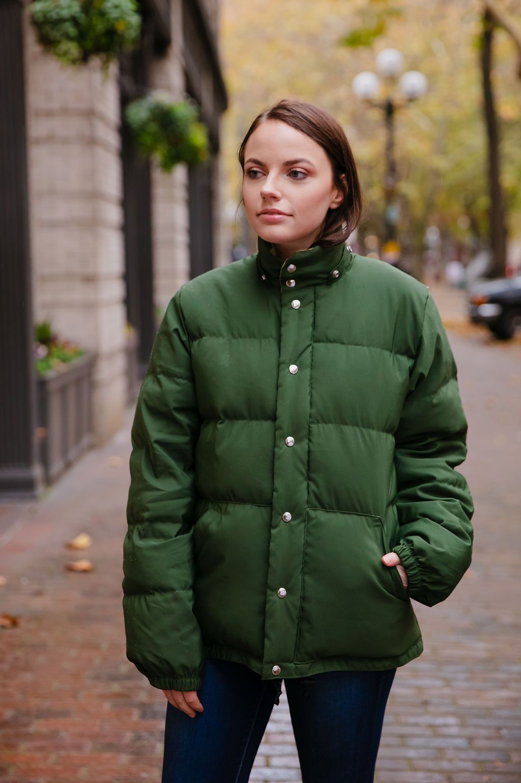 Down Sweater - Olive