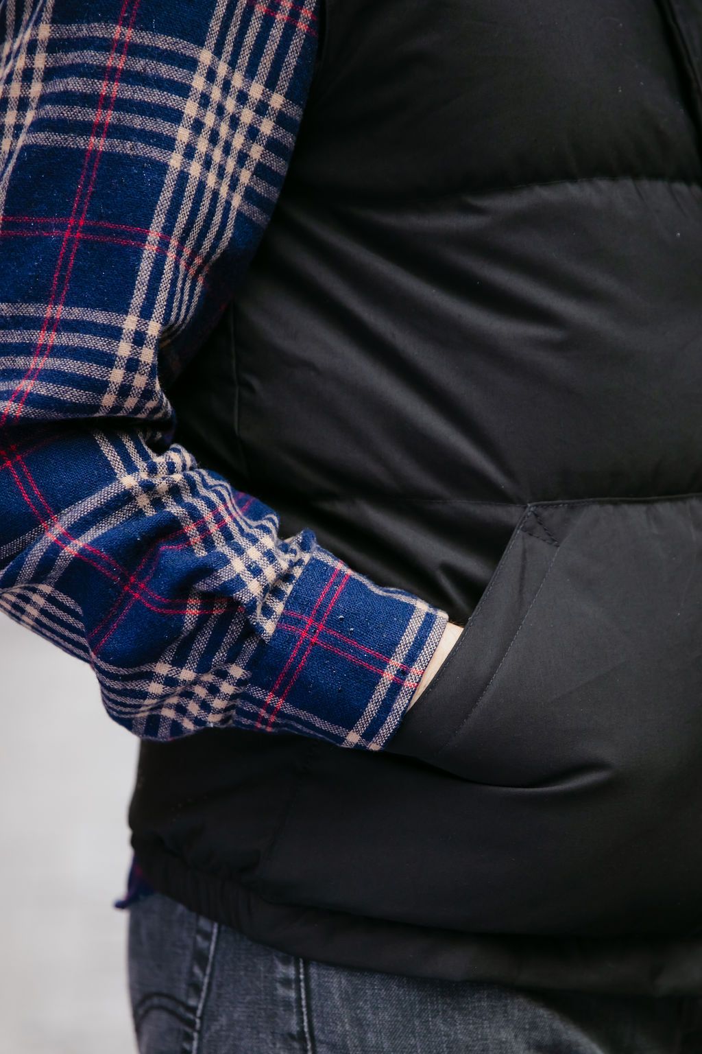 Down Italian Vest - Black