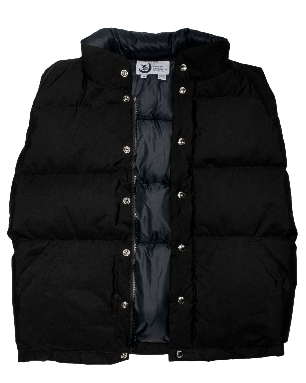 Down Italian Vest - Black