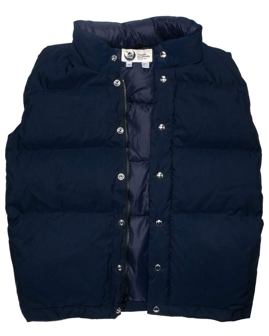 Down Italian Vest - Navy